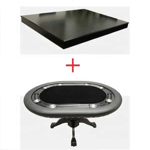 Luxury 52 inch Professional Round Poker Table with Solid Wooden Leg