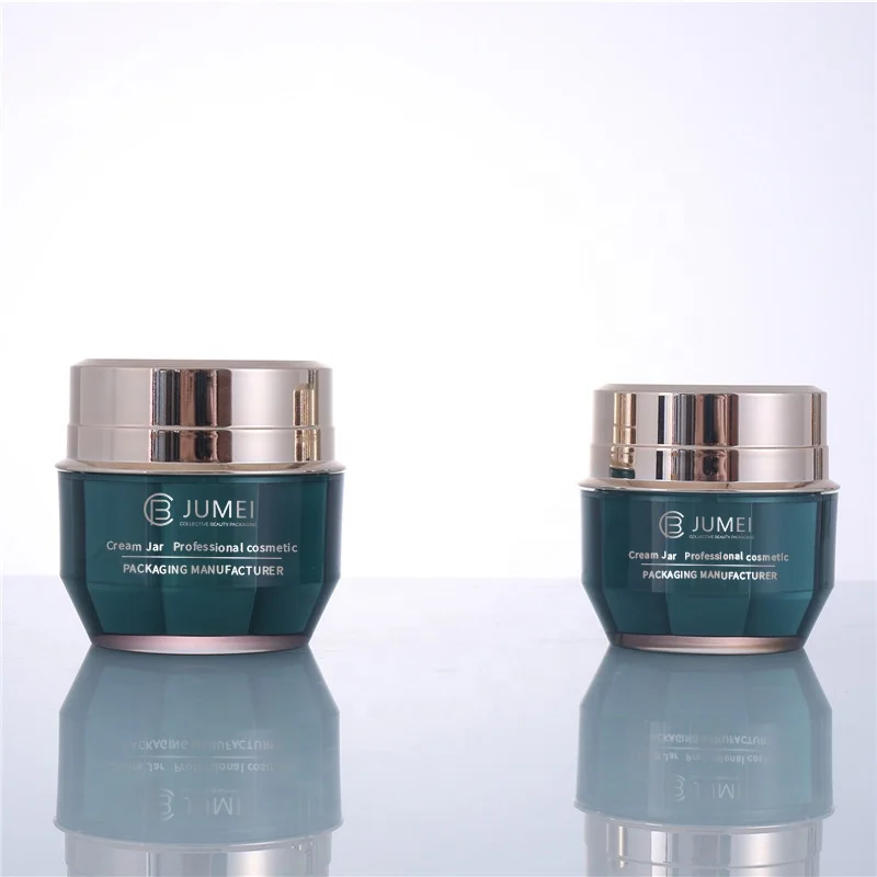 Emerald Green 4 oz Cosmetic Bottle Luxury Cosmetic Plastic Cream Jar