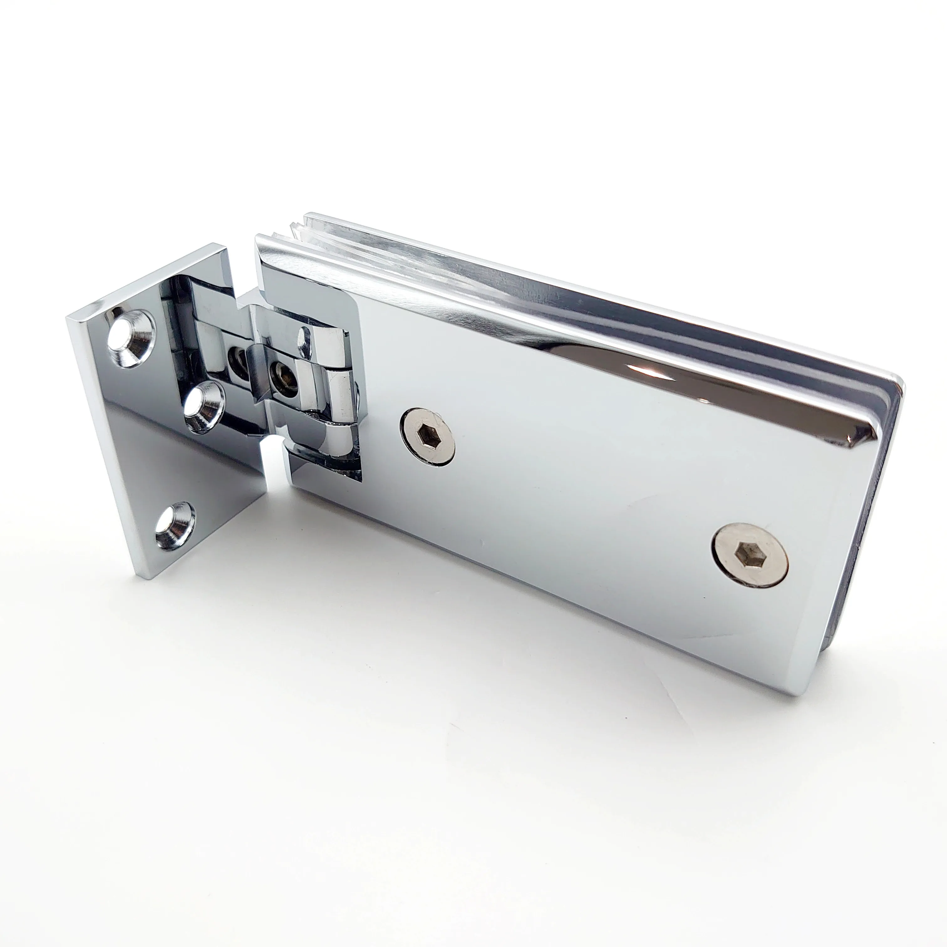 High Quality Stainless Steel Adjustable Glass to Wall Pivot Shower Clamp Glass Railing Clips Pivot Hinge Shower Door