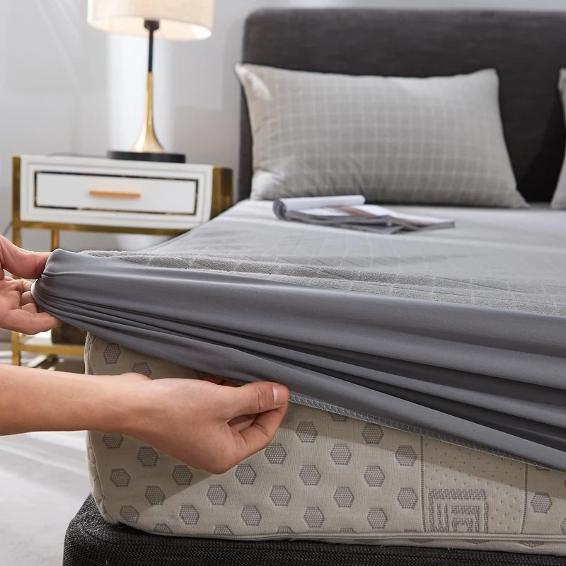 Wholesale purple jacquard terry mattress protector waterproof standard pillow protector waterproof