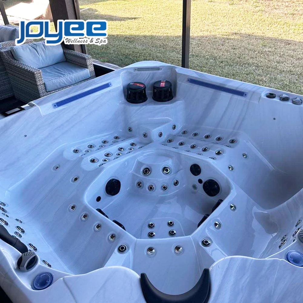 JOYEE Factory bath tub spa jaquzi outdoor hot tub spa 6 person luxury hotel backyard pools hydrotherapy outdoor spa hot tub pool