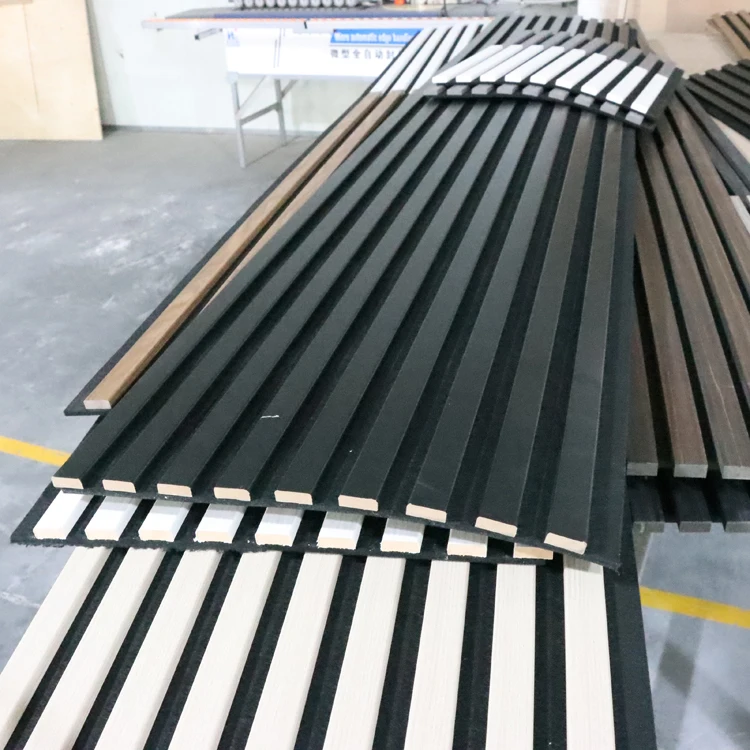 Soundproof high quality environmental friendly slat wooden wall acoustic panel for home decoration