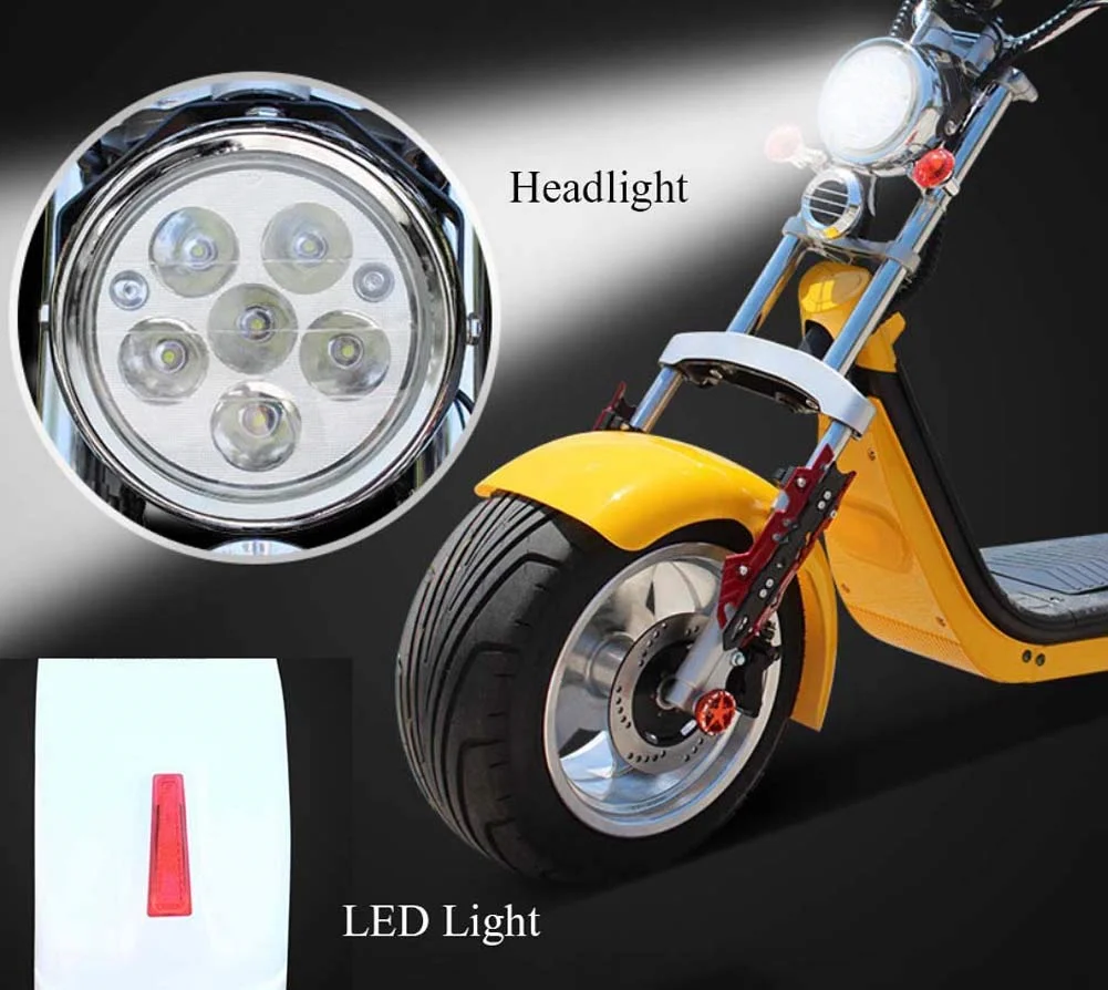 
 Европейский склад, 1800 Вт, Электрический скутер для взрослых с толстыми шинами, электрический мотоцикл  