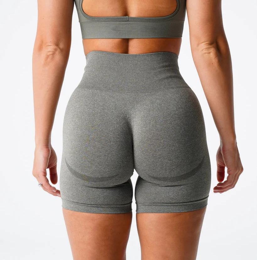 top quality tummy control fitness wear custom gym clothing high waist running seamless shorts