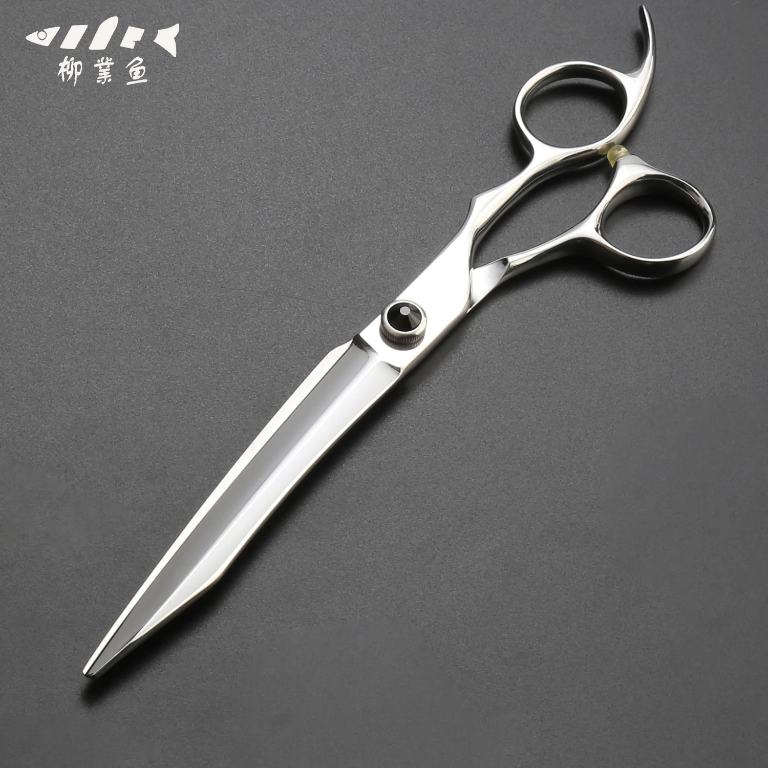 7.5 440C Steel  Pet Curved scissors Dog grooming scissors  Grooming Shears Set for dog cat  Straight Scissors