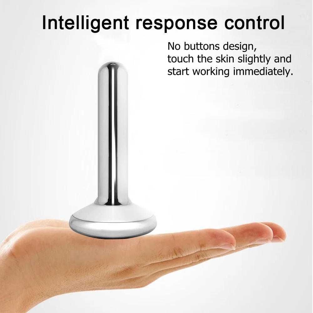 Portable Electric Facial Eye Beauty Massager Pen, Handheld Skin firming Galvanic Wand for Anti Aging