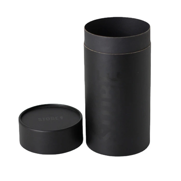 OEM Paper Tube 5ml 10ml 15ml 20ml 30ml 50ml 100ml Matte Black Essential Oil Serum Glass Dropper Bottle With Bamboo Aluminum Cap