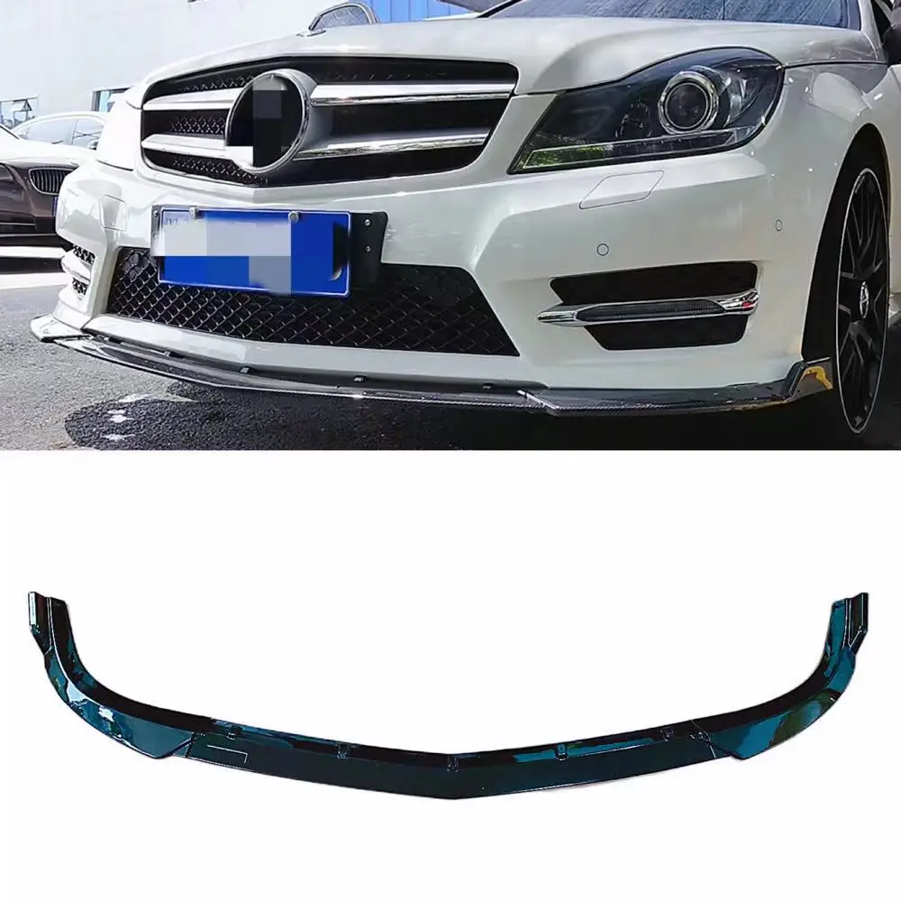 For Mercedes C CLASS W204 2009-2014 accessories   sport style Front Splitter  spoiler Bumper Lip