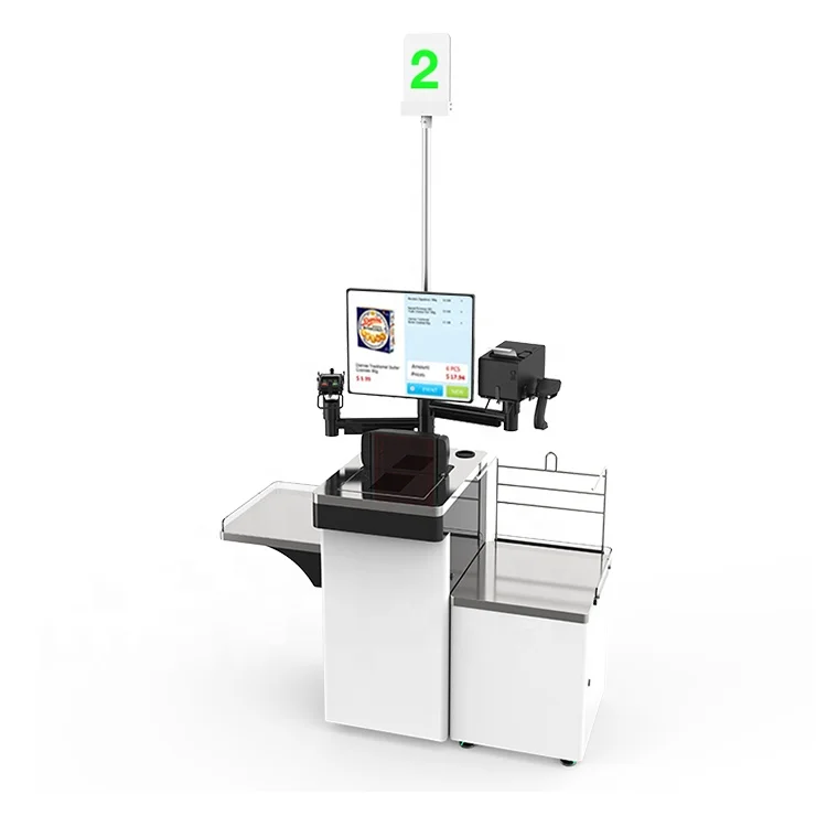 19 inch touchscreen checkout automated terminal machine kiosk self-checkout machine for supermarket
