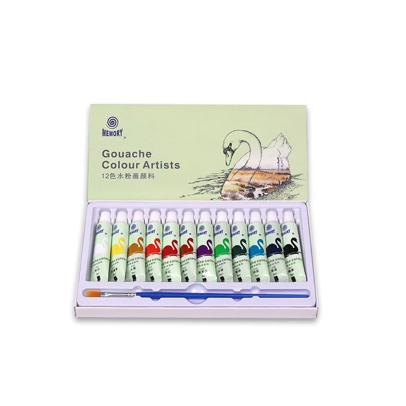 Gouache, Watercolor, Acrylic & Chinese Pigments in 12, 18, 24 colors. Packaged in 5ml/12ml boxes.