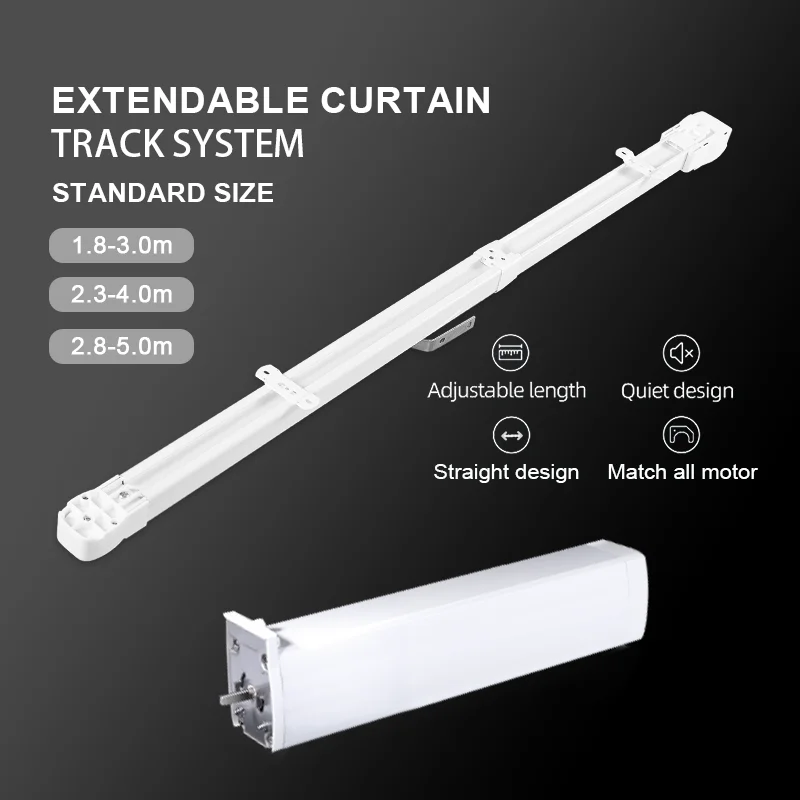 New Design flexible curtain track Retractable Curtain Track Smart Ceiling Curtain Track Pulley System Home Decor