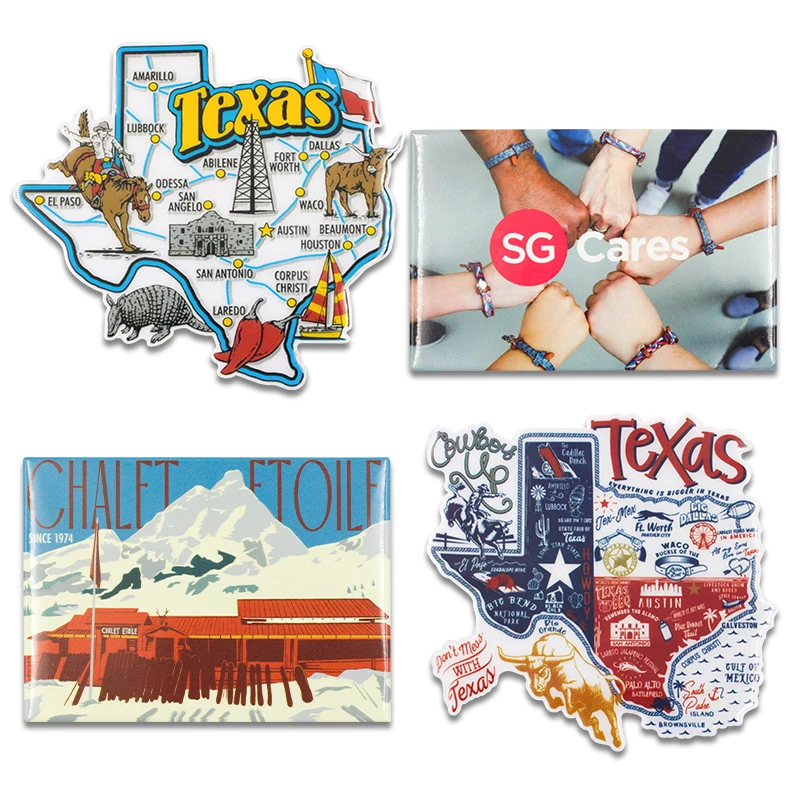 Fridge Magnet Customised Rubber Custom Designed 3D Metal Cute Soft Pvc Double-Sided Adhesive Custom Fridge Magnet