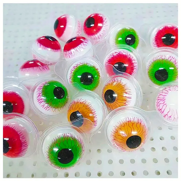 Famous on TikTok Fruity Flavor Eye Ball Gummy Candy Individually Wrapped Planet Gummi Bonbon