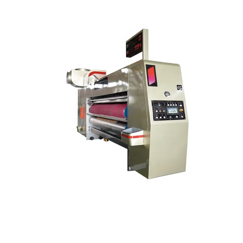 Full Automatic Carton box making 3 colors flexo ink Corrugated Printing  die cutting creasing machine