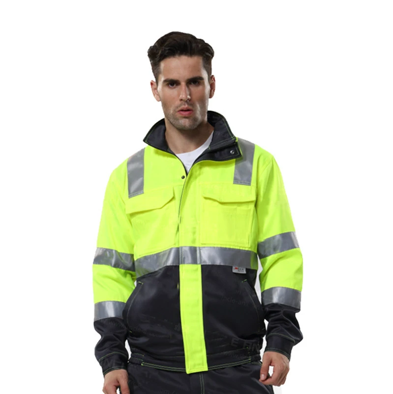  Рабочая одежда Hi Vis куртка защитные Рабочие куртки пальто унисекс светоотражающие