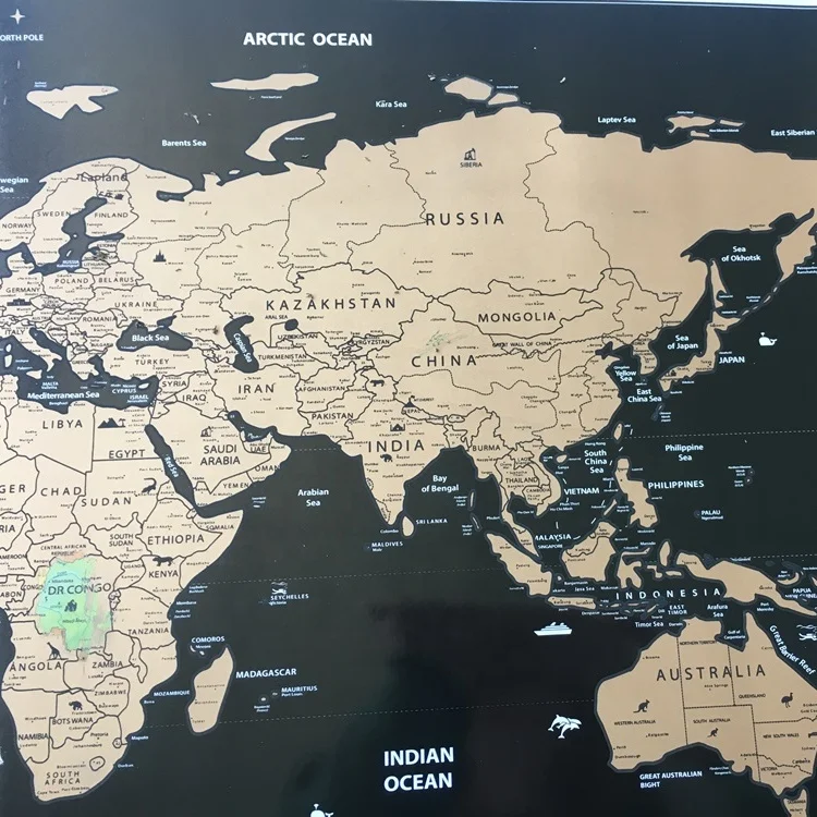 Office School Supplies Scratch Art Travel Map Scratch Off World Map