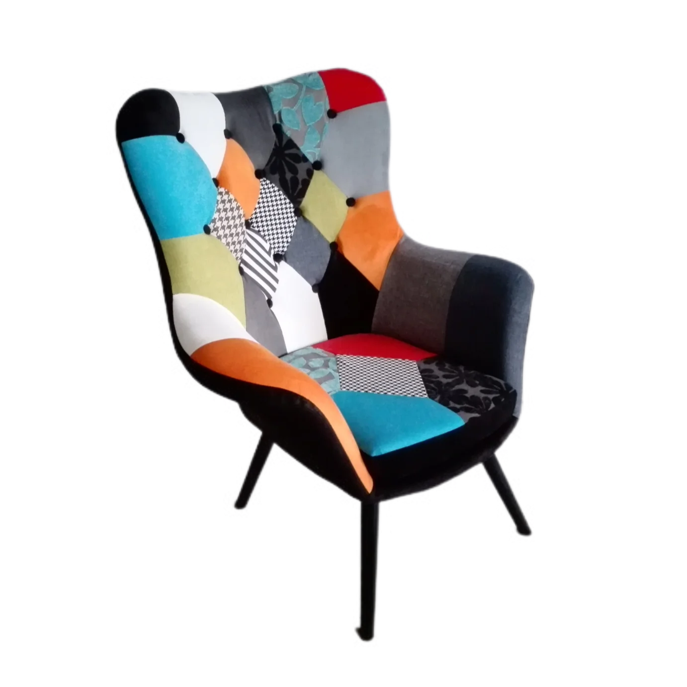 Оптовая продажа комнатный винтажный стул одиночная мебель роскошный лоскутный