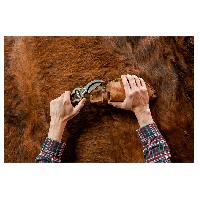 Home gardening supplies leather case set by soft cowhide material