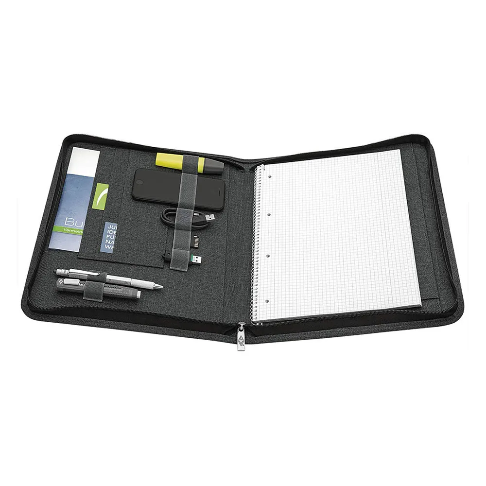 High quality RPET 600D zipper document organizer bag case