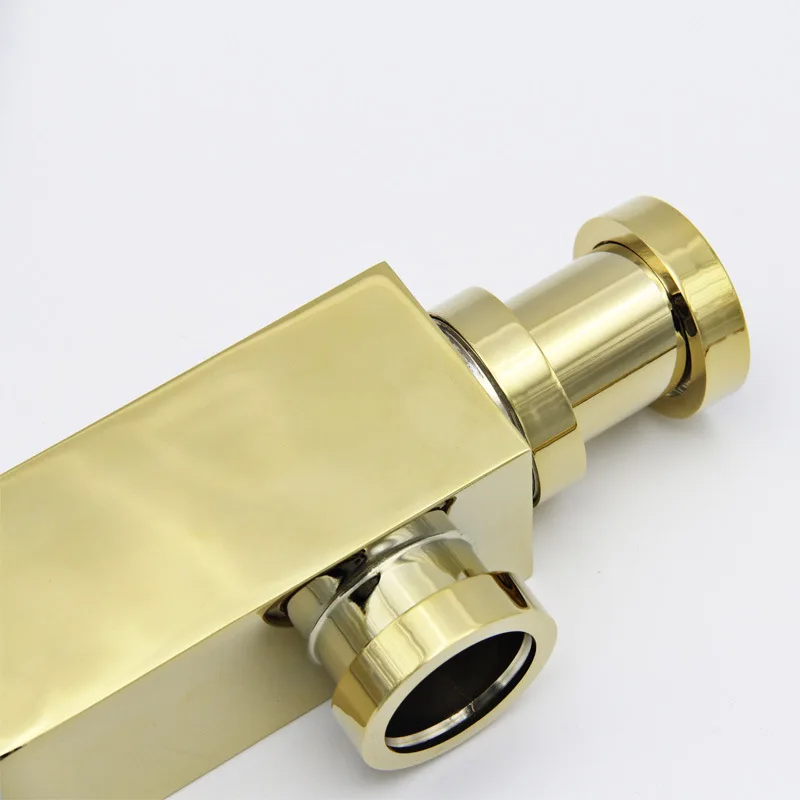 Square water trap basin pop-up drain with anti-odour and air barrier down pipe wall drain black