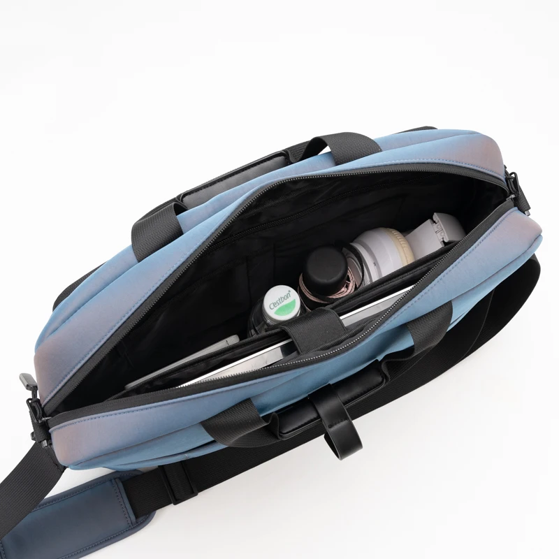 New Designer Large Portable Men Luxury Laptop PU Leather Waterproof Shoulder Business Laptop Bag For Office