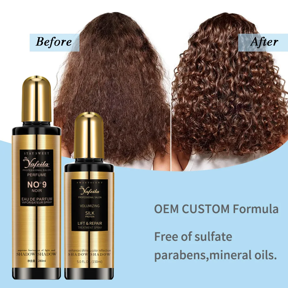Private Label 250ml No Hold Heat Resistant Hair Gloss Spray for Fine Hair