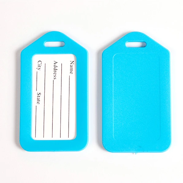 Travel Accessories trolley case bulk bag label custom printed logo plastic  loop cruise hang luggage tags
