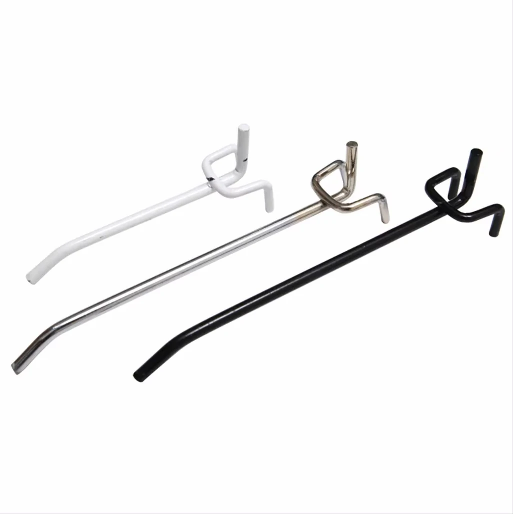 Iron Display Hanging Slatwall Hook with Triangle Bracket Structure