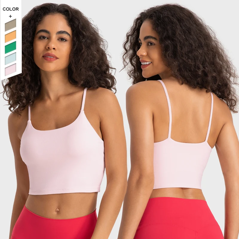 New Sexy Slim Belt Back Yoga Top with Small Suspender Yoga Suit and Chest Cushion Yoga Vest for Women