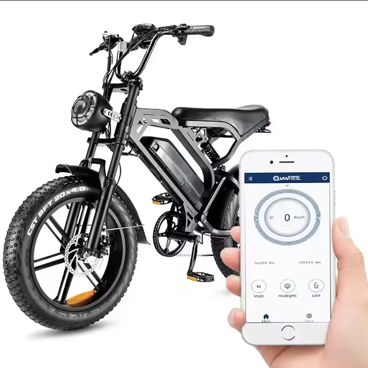 Eu magazijn fatbike v20 zwart 48V 15Ah battery 20inch fat tire 250w v20 Pro nederland electric bike