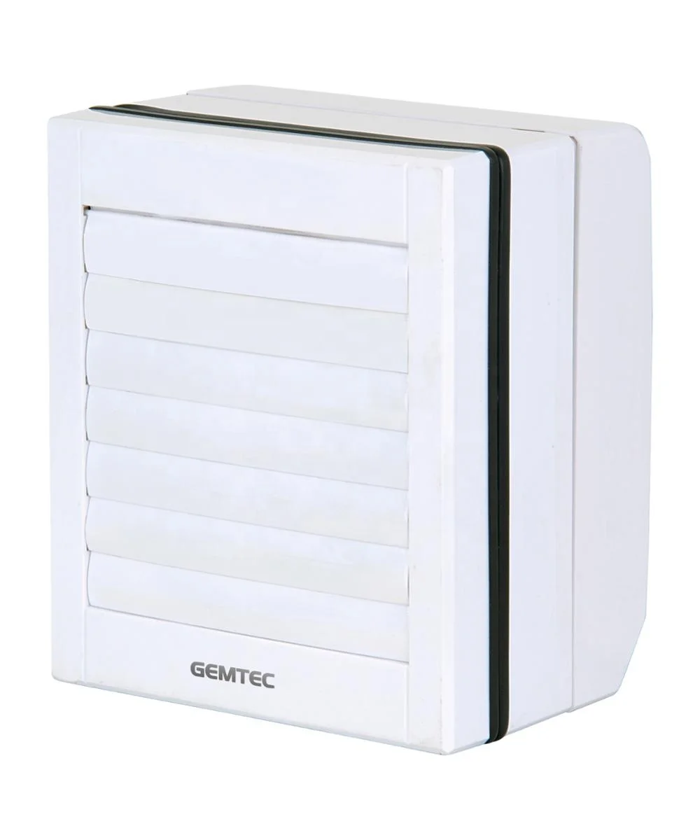 White Plastic Louver Window with Exhaust Fan