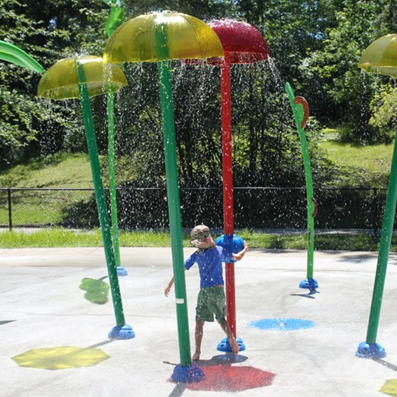 Histar high rain mushroom group mini water spray park for children aquatic playground