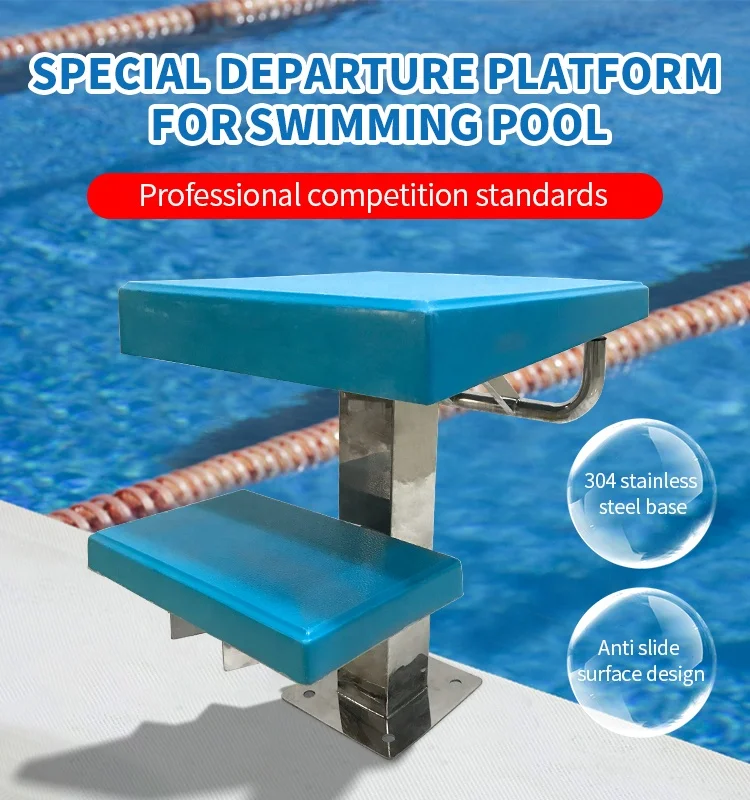Factory price Competition Standard Two Steps Stainless Steel Swimming Pool Starting Block Diving Board