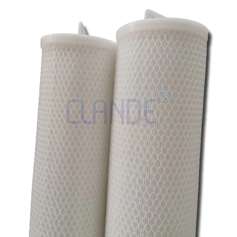 0.1 Micron 40 Inch Rate High Flow Pleated Filter Cartridge For Water Purification Equipment