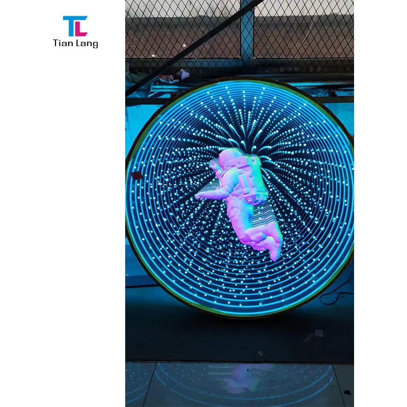 Custom Mirror Infinite Melaleuca 3d Round Frameless Backlit Led Abyss Neon Smart Led Light Sign