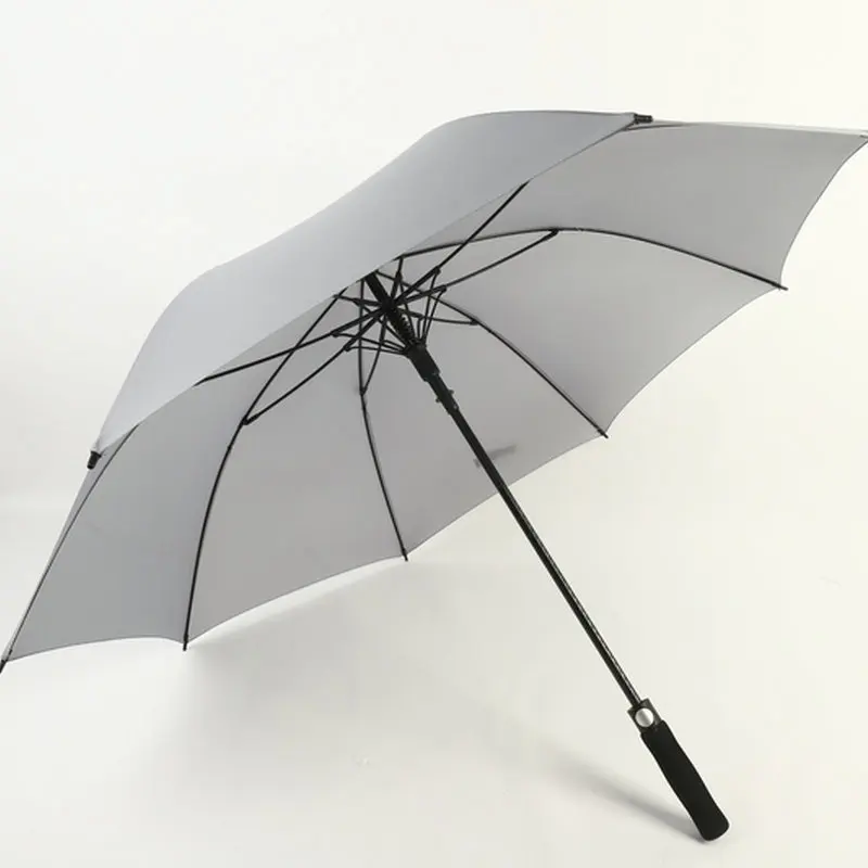 Promotion Golf Umbrella Custom Logo Luxury Straight Plastic Polyester Windproof Rain Umbrella