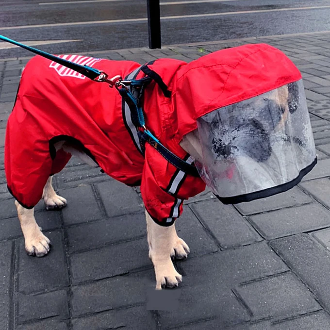 Fashion Dog Waterproof Coat Puppy Outdoor Raincoat Luxury Clothes for Small Medium Large Dogs