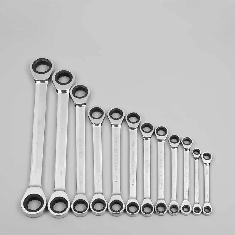 Chrome plated Socket double end Ratcheting Spanner Ratchet Wrench