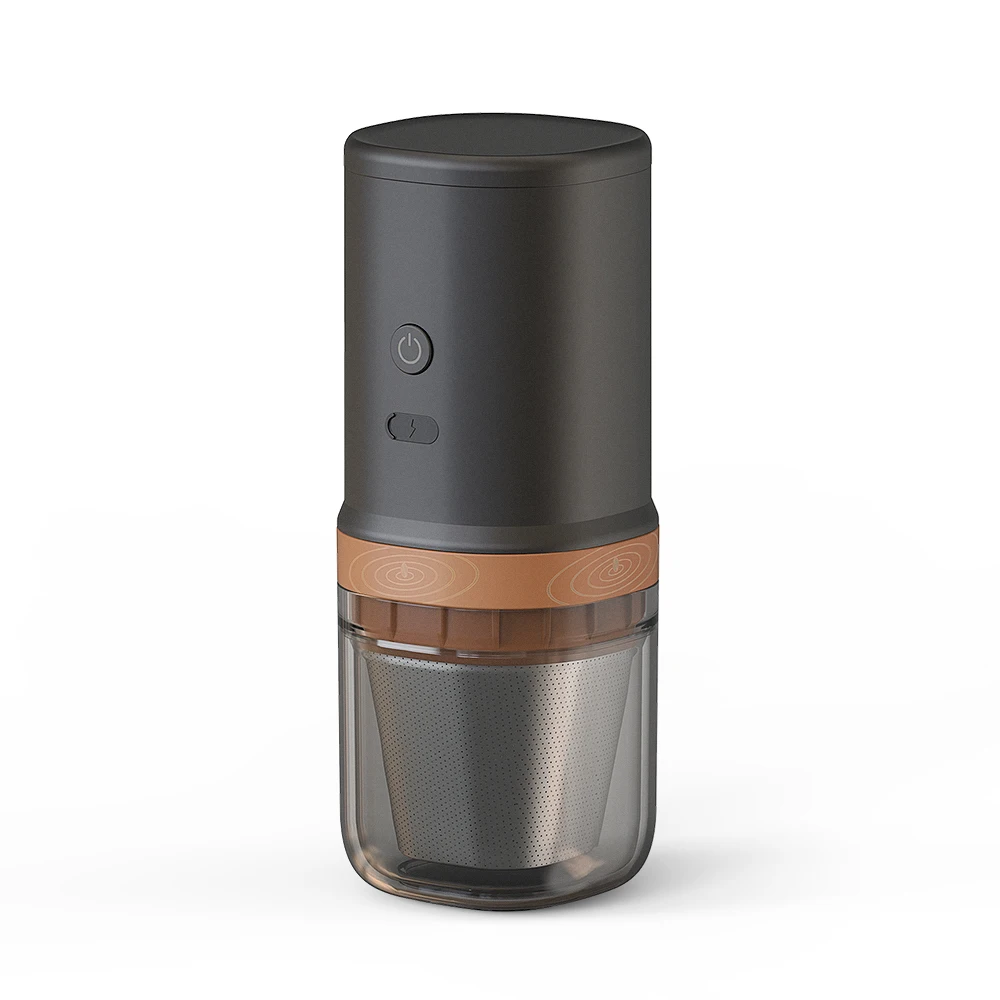Electric Grinder with Coffee Filter 25 Gears Adjustable 24W Portable Coffee Maker Burr Mill Coffee Bean Grinder