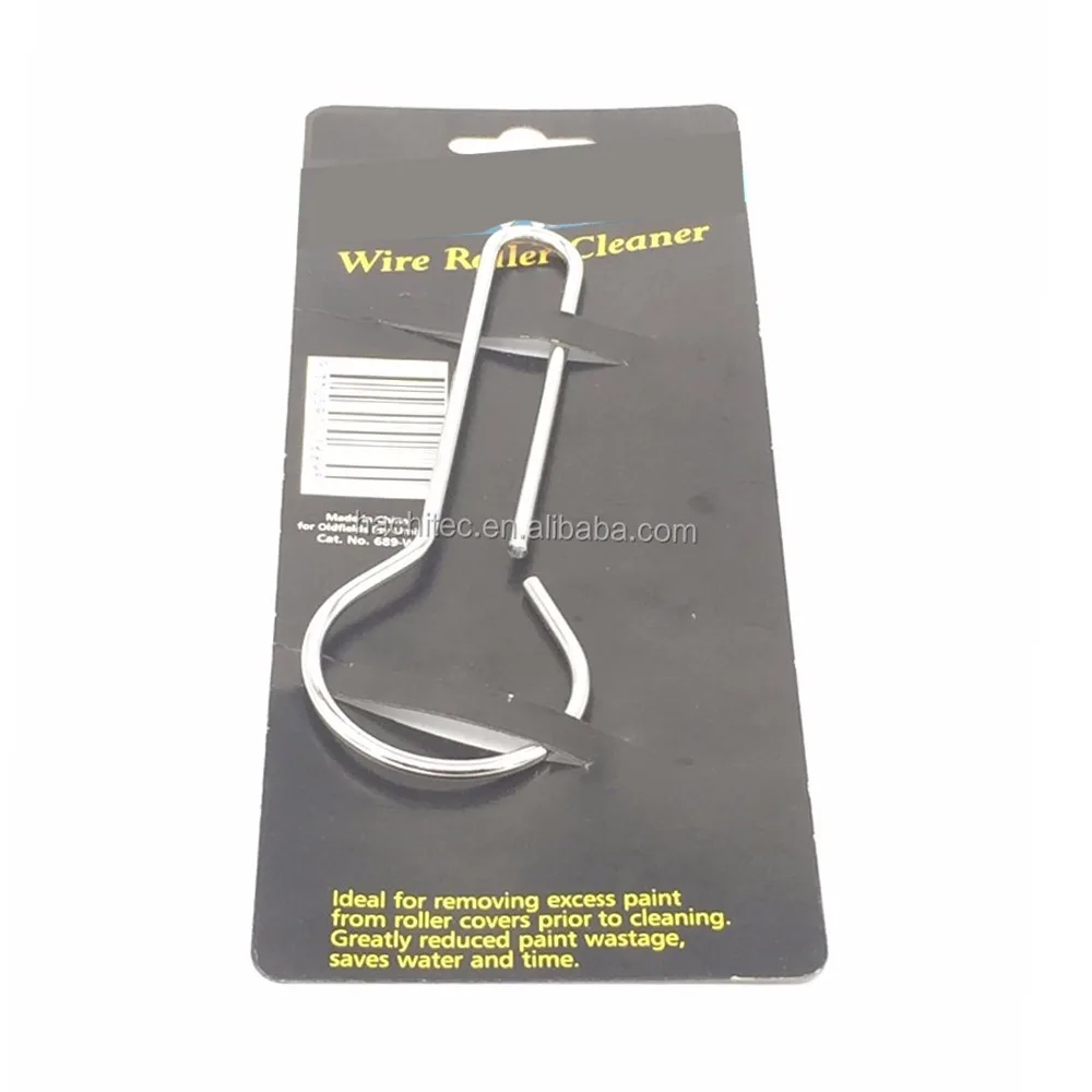 Paint wire roller cleaner