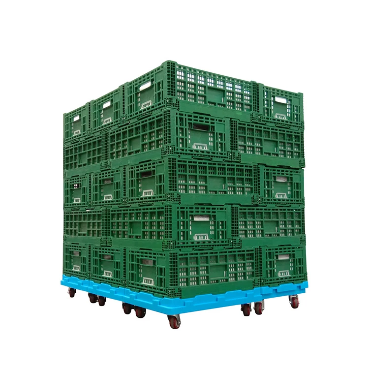 Groove Design Multi-function Plastic Heavy Duty 150 kg Platform Moving Cart Moving Tool for Crate