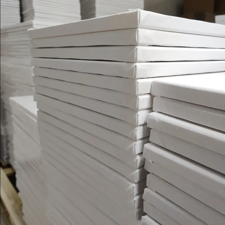 40x50cm Custom Blank Pure Or Linen Cotton Stretched Canvas With Wood Frame For Oil Painting And Acrylic Painting