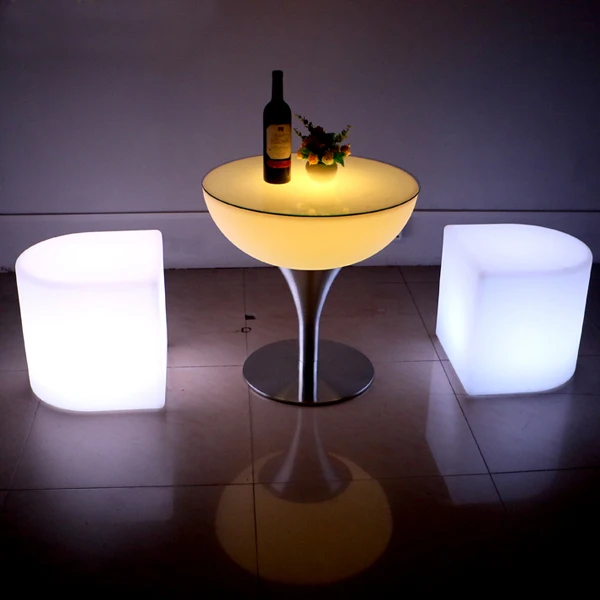 Li-battery electronic acrylic PE plastic round portable steady foot stool for garden