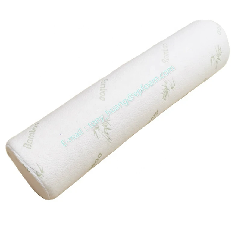 2020 Hot selling Yoga Memory Foam Bamboo Round Roll Body Bolster Pillow