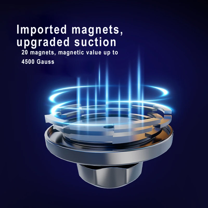 Car Air Vent Cell Phone 360 Degree Rotating Magnetic Car Phone Mount Retractable Hook Round Cars Holder Stand