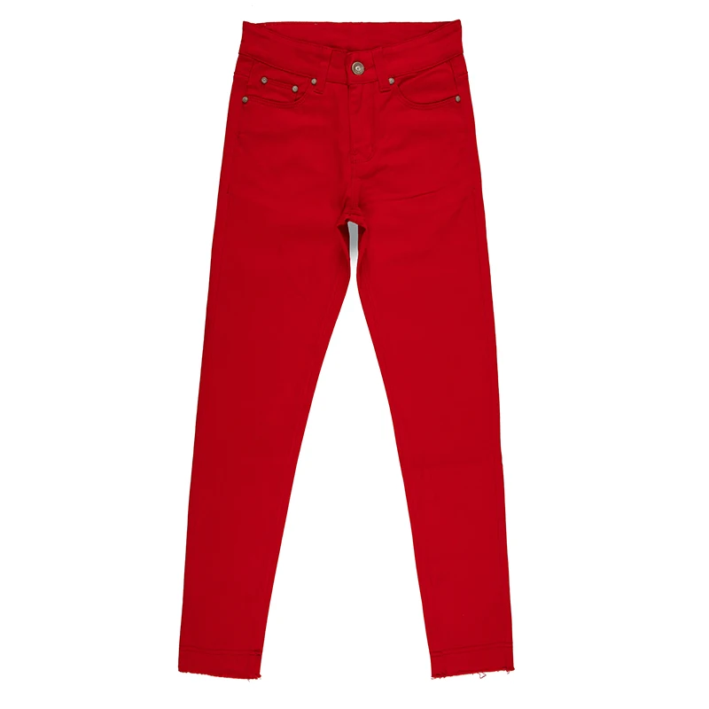 2021 Latest Design Colorful Mens Jeans Stretch Elastic Waist Bell Bottom Casual Trousers Funky Track Denim Pants Pencil Style