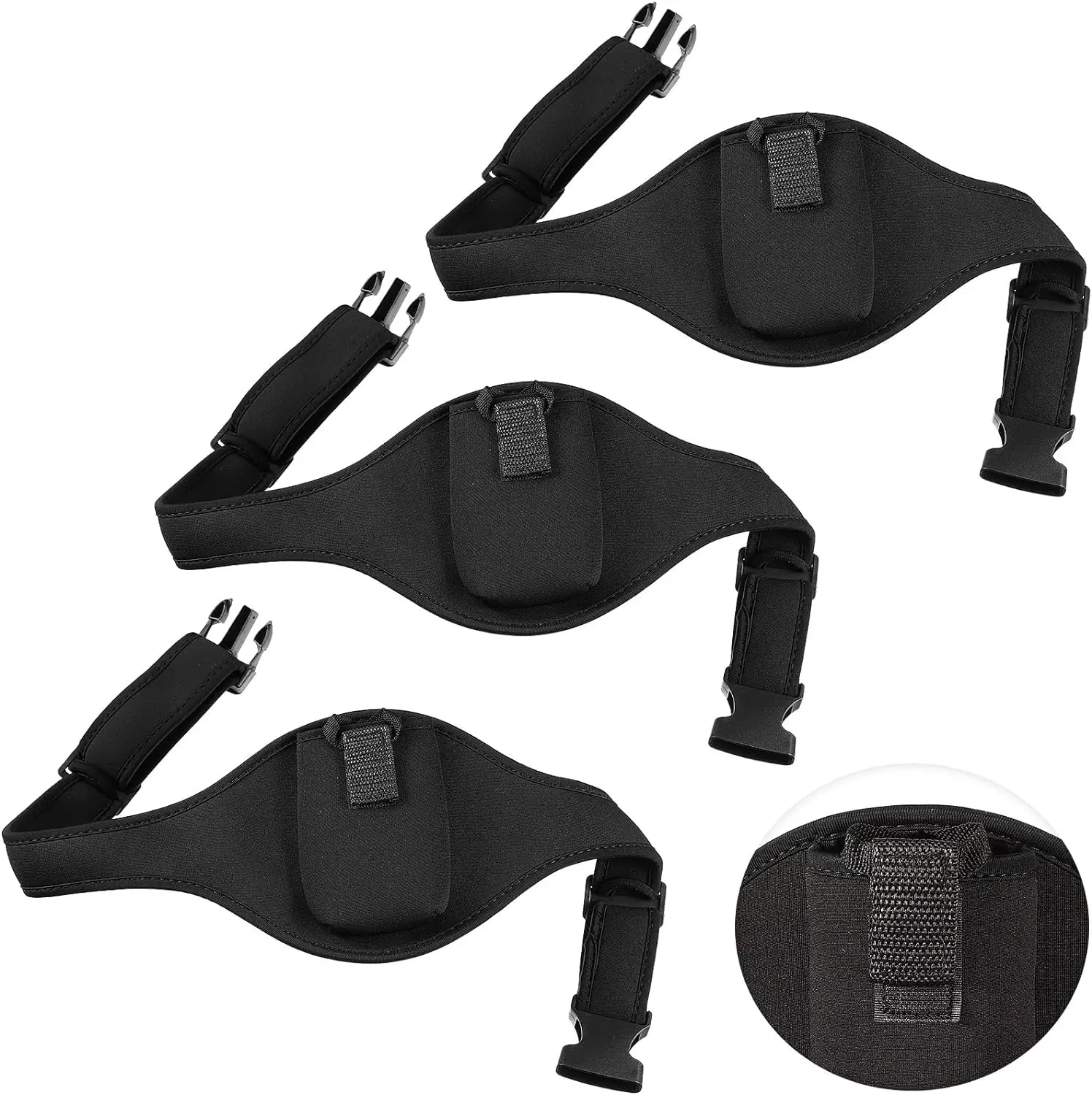Neoprene Microphone Belts With Strap, Adjustable Belt Waistband Bag Mic Fitness Belt For Vertical Mic Fitness Teacher Speaker