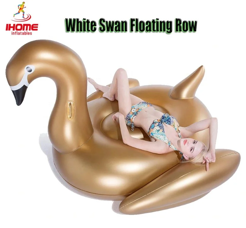 High Quality Large Outdoor Swimming Pool Lounge Toy Inflatable Swan Pool Floats for adults