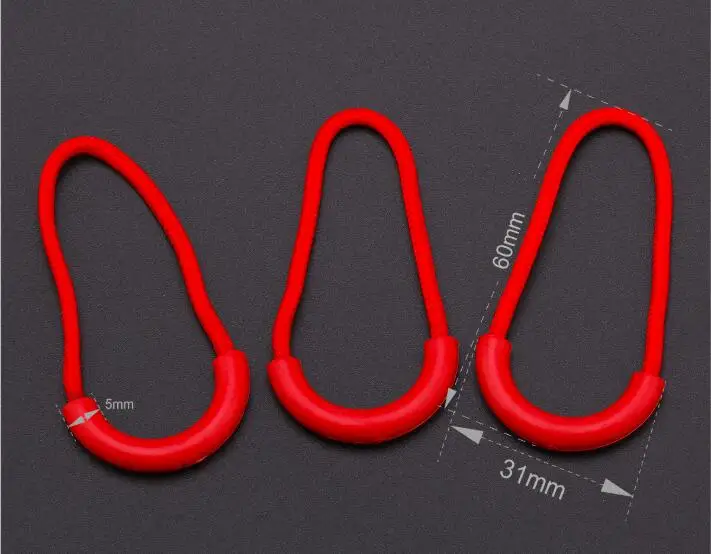 custom brand logo Rubber Zipper Puller for clothing