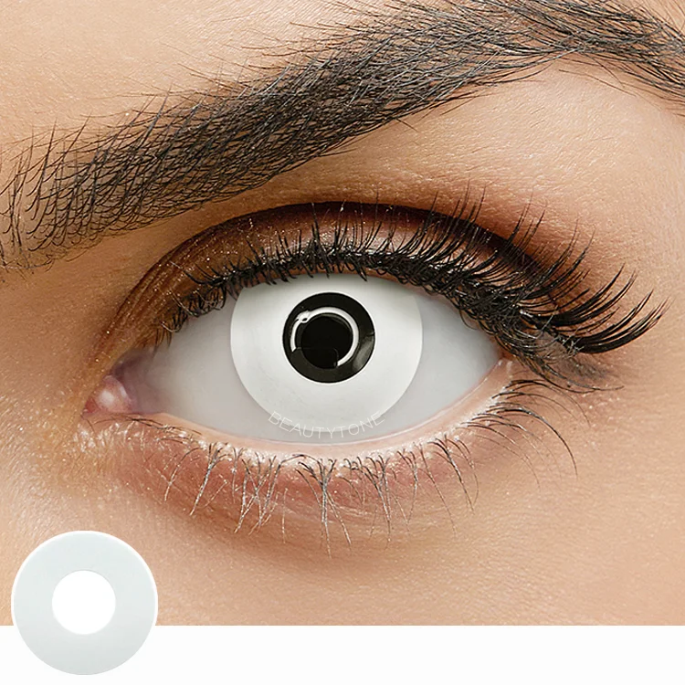 Halloween zombie white color contact lenses Crazy style soft eye wholesale cosplay contact lens